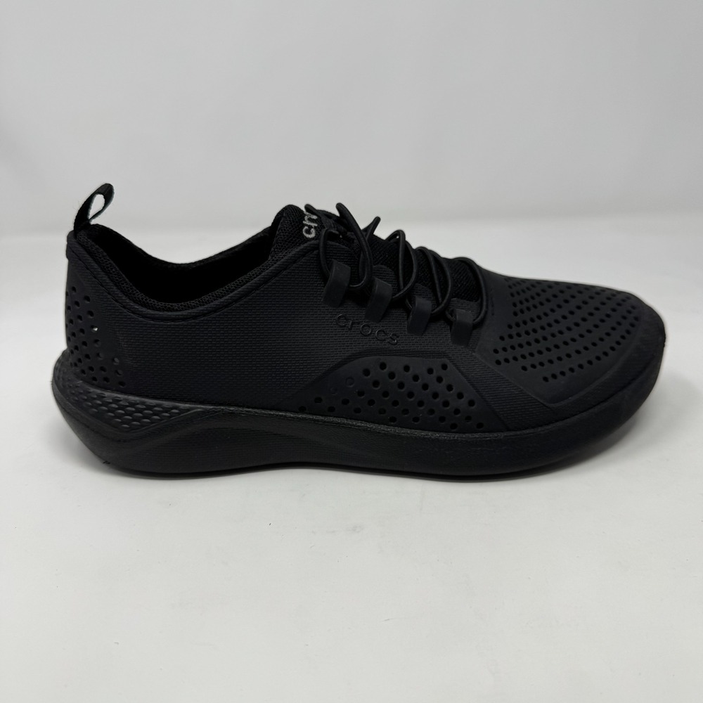 Crocs LiteRide Pacer Shoes Black 206011 Athletic Sneakers Kids Size J5 - Picture 2 of 12
